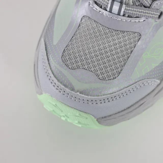 Hoka Gray Green Silhouette Mesh And Synthetic Overlay Upper Running Shoes 5