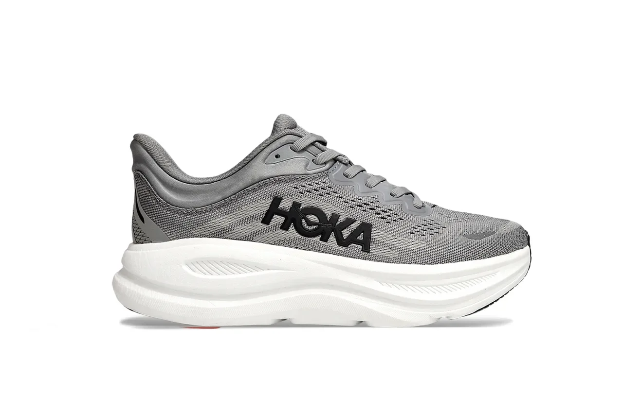 Hoka 灰白 工程网面鞋面 厚底中底 跑鞋 2