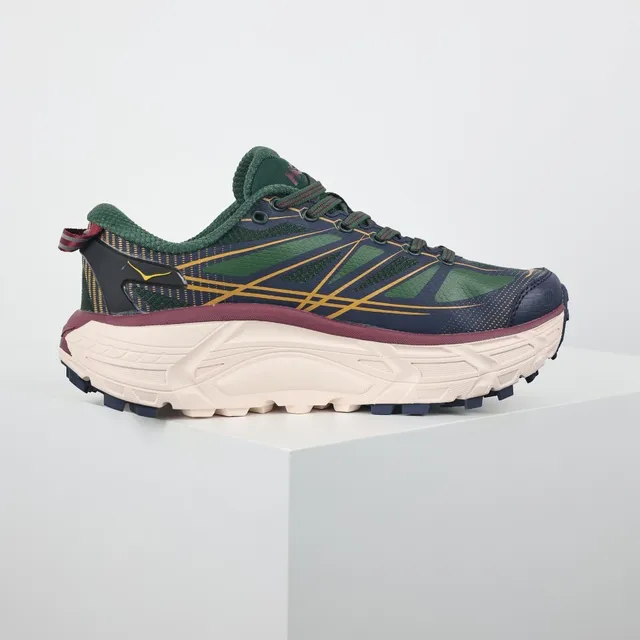 Hoka Mafate Speed 2 Navy Green Gold chaussures de course 7