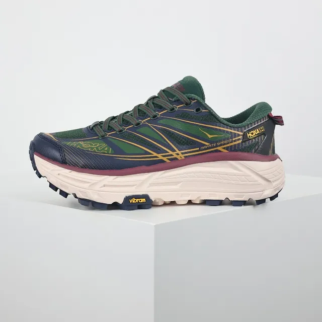 Hoka Mafate Speed 2 Navy Green Gold chaussures de course 9