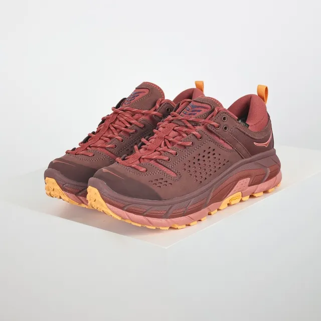 Hoka Speedgoat Bourgogne Orange Chunky Perforé Daim-Maille Supérieur Chaussures de course 2