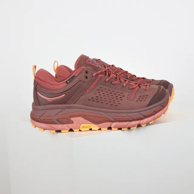 Hoka Speedgoat Bourgogne Orange Chunky Perforé Daim-Maille Supérieur Chaussures de course 3