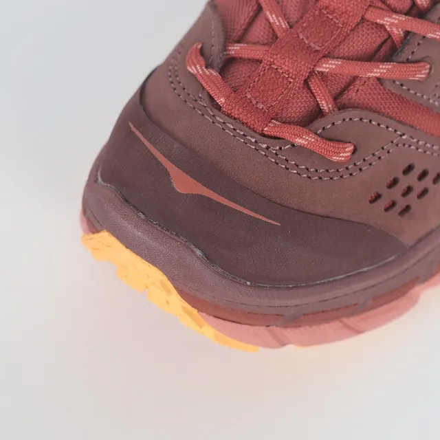 Hoka Speedgoat Bourgogne Orange Chunky Perforé Daim-Maille Supérieur Chaussures de course 5