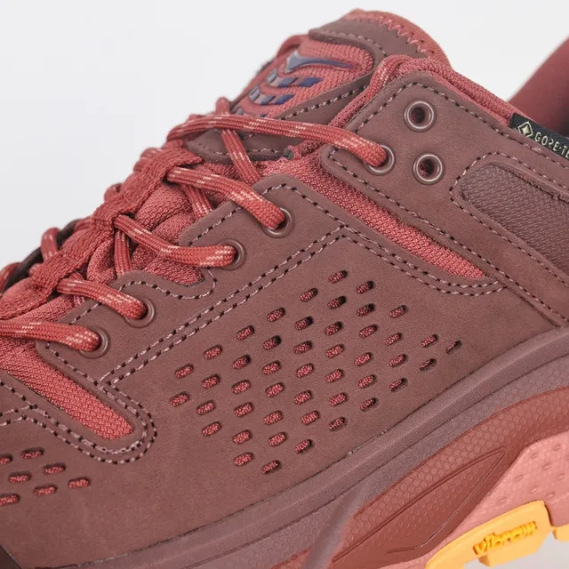 Hoka Speedgoat Bourgogne Orange Chunky Perforé Daim-Maille Supérieur Chaussures de course 6