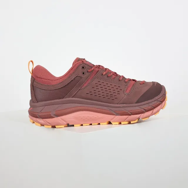 Hoka Speedgoat Bourgogne Orange Chunky Perforé Daim-Maille Supérieur Chaussures de course 7