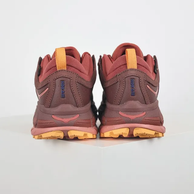 Hoka Speedgoat Bourgogne Orange Chunky Perforé Daim-Maille Supérieur Chaussures de course 8