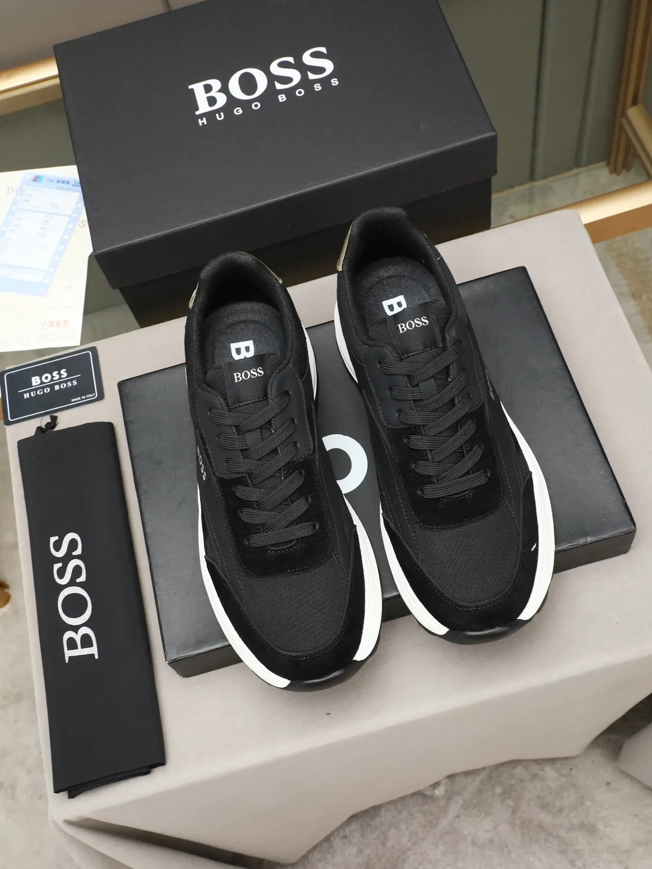 Hugo Boss Black and Gold Lifestyle Sneaker 3