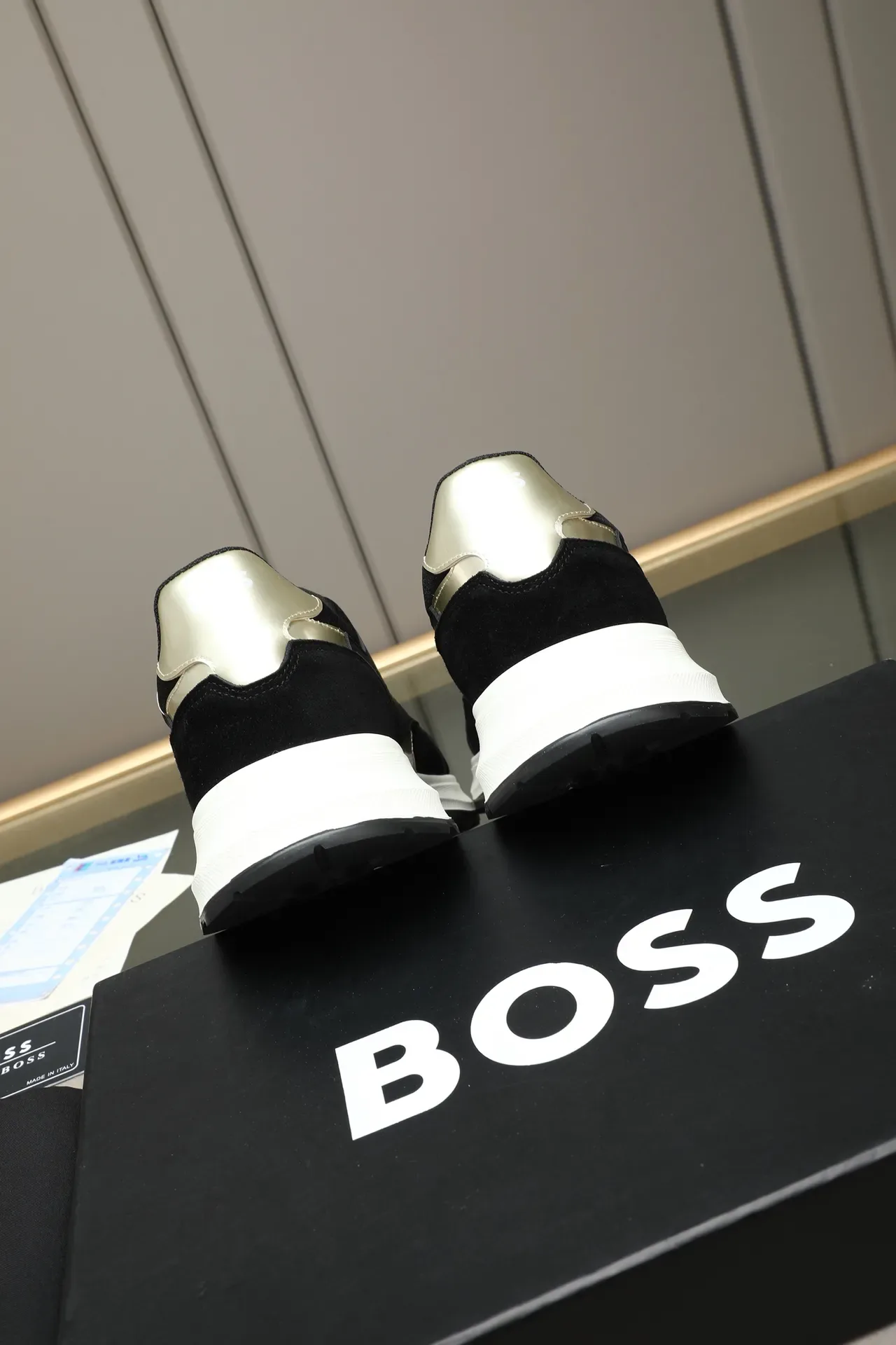 Hugo Boss Black and Gold Lifestyle Sneaker 4
