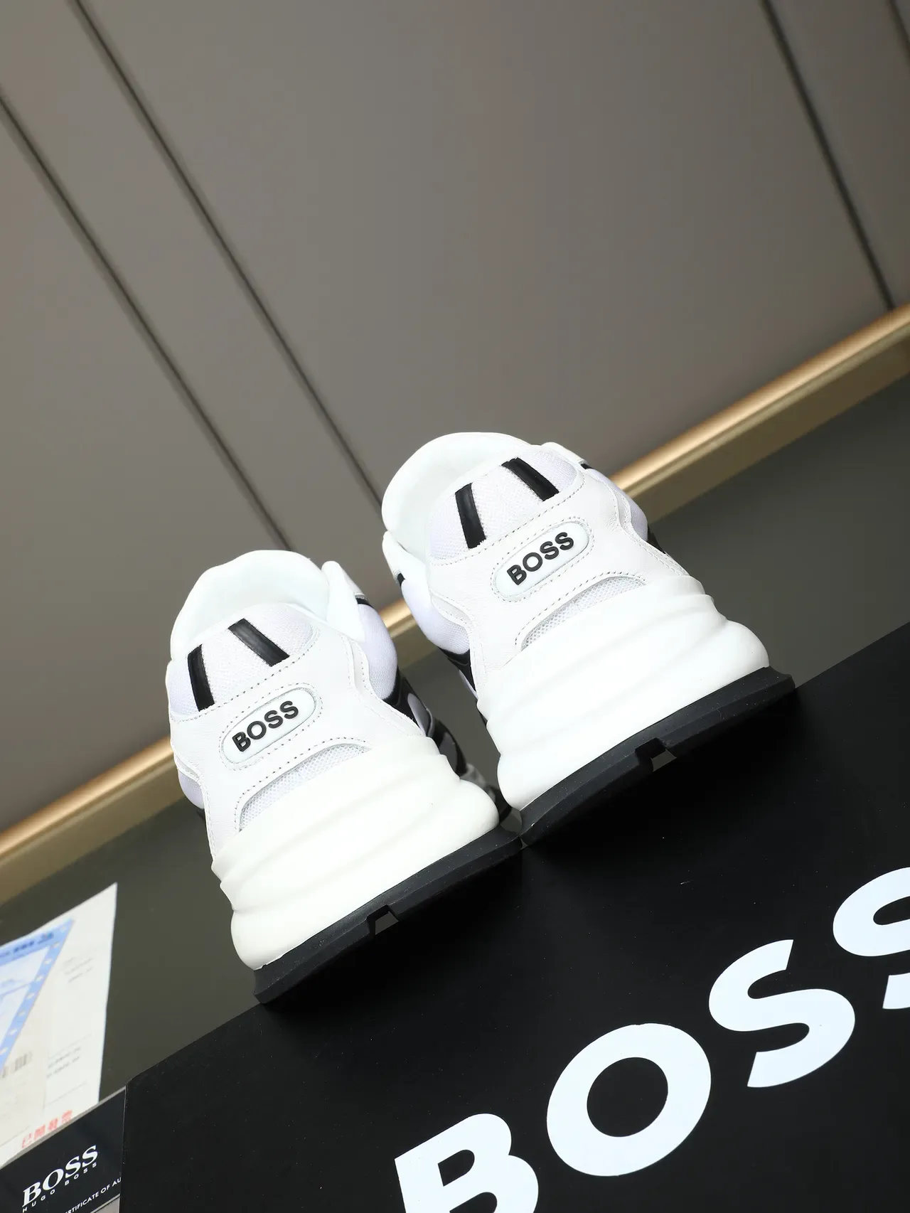 Hugo Boss Lifestyle Sneaker White Black Wave Overlay Sneakers 3
