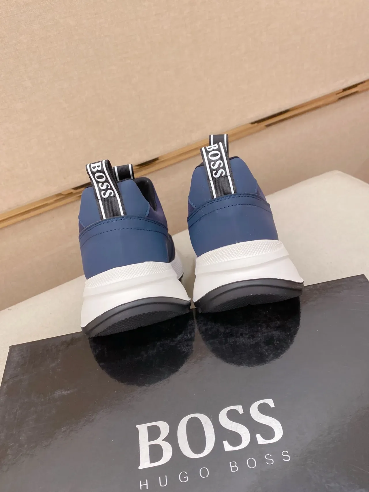 Hugo Boss Slip-On Sneaker Navy Blue White Midsole Lifestyle Sneaker 3