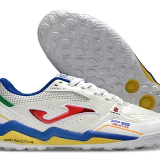 Joma PS Reactive White Blue Yellow Red Green Indoor Soccer Shoes