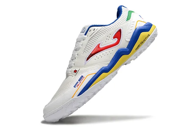 Joma PS Reactive White Blue Yellow Red Green Indoor Soccer Shoes 3