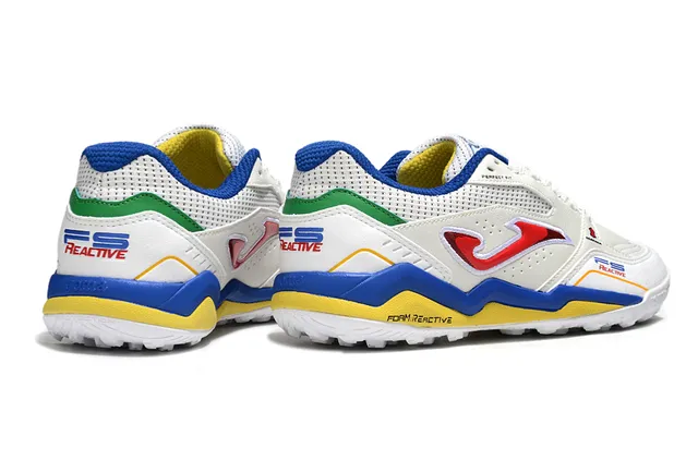 Joma PS Reactive White Blue Yellow Red Green Indoor Soccer Shoes 5