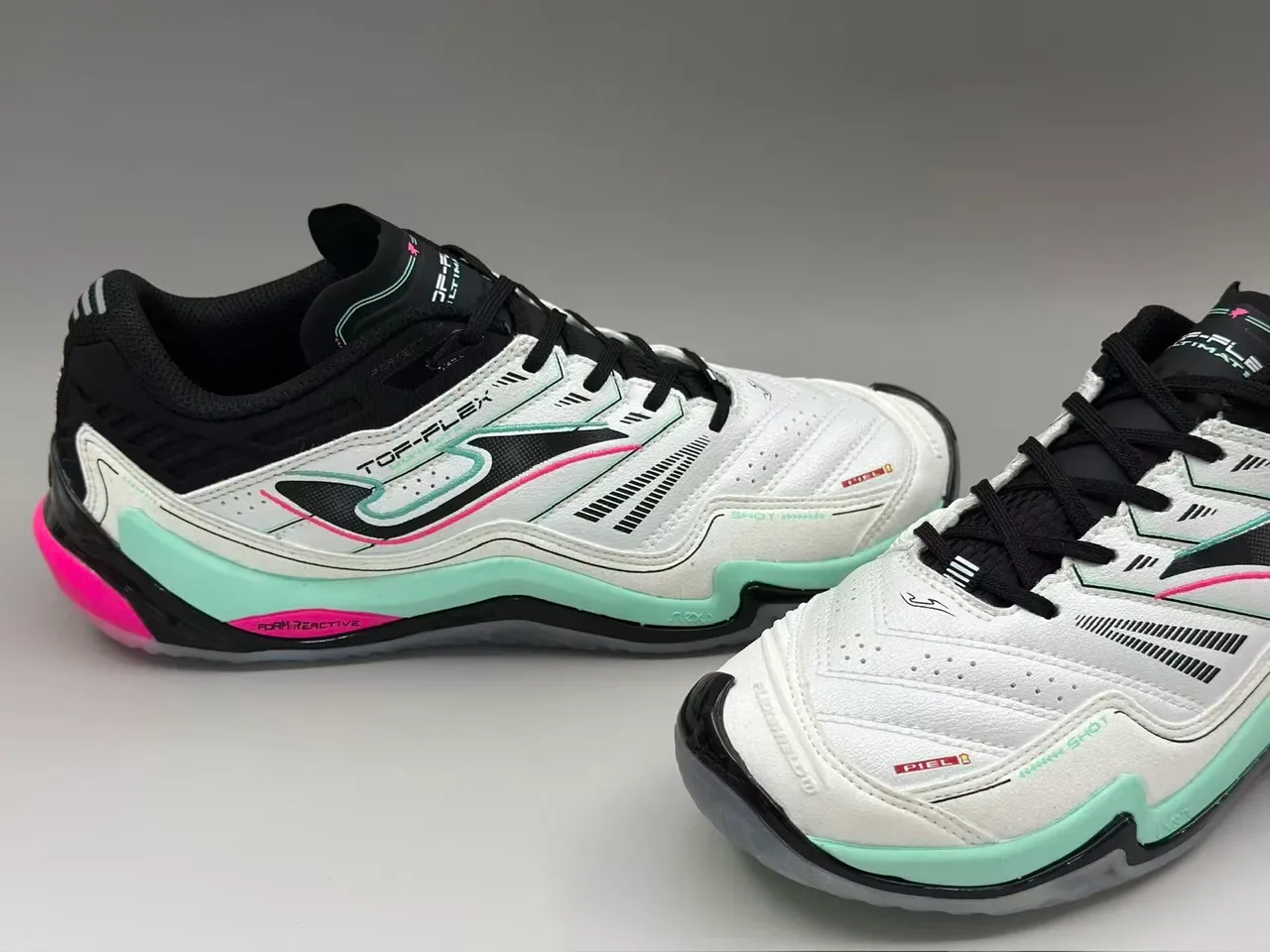 Joma TOP-FLEX White Black Mint Pink Lifestyle Sneakers 4