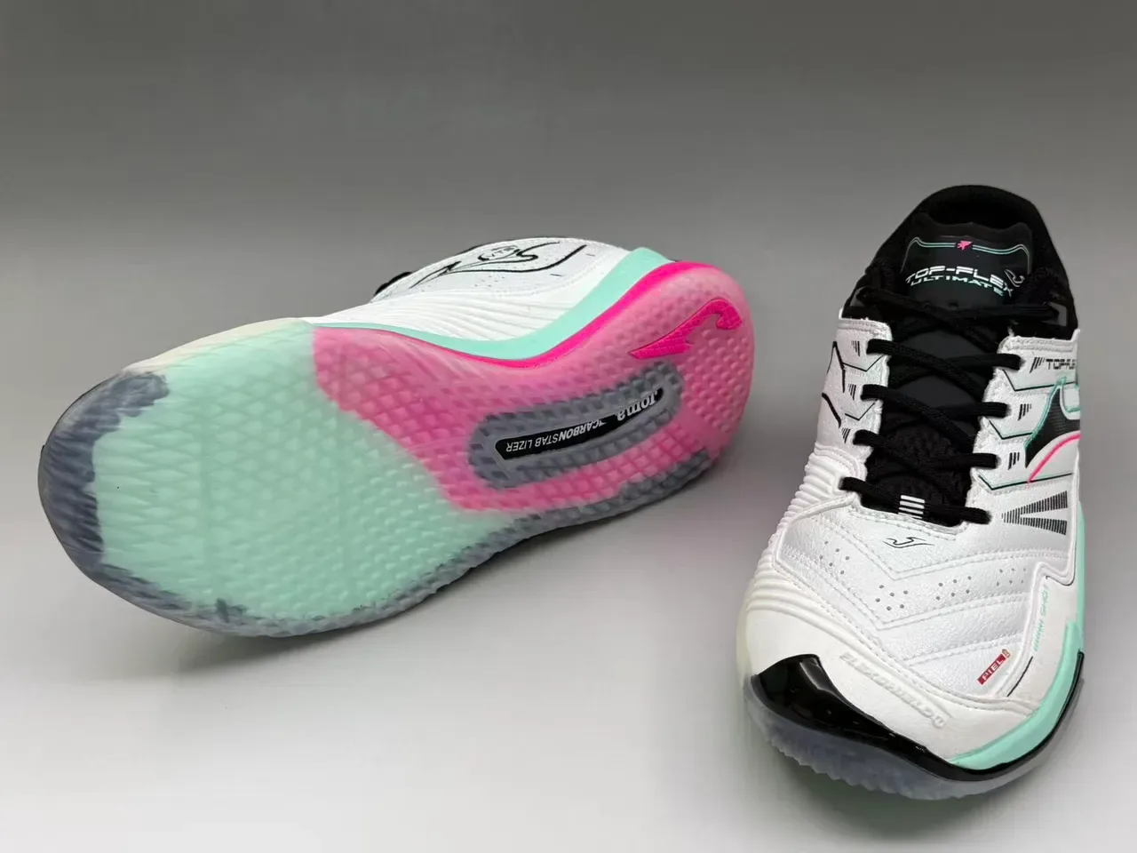Joma TOP-FLEX White Black Mint Pink Lifestyle Sneakers 7