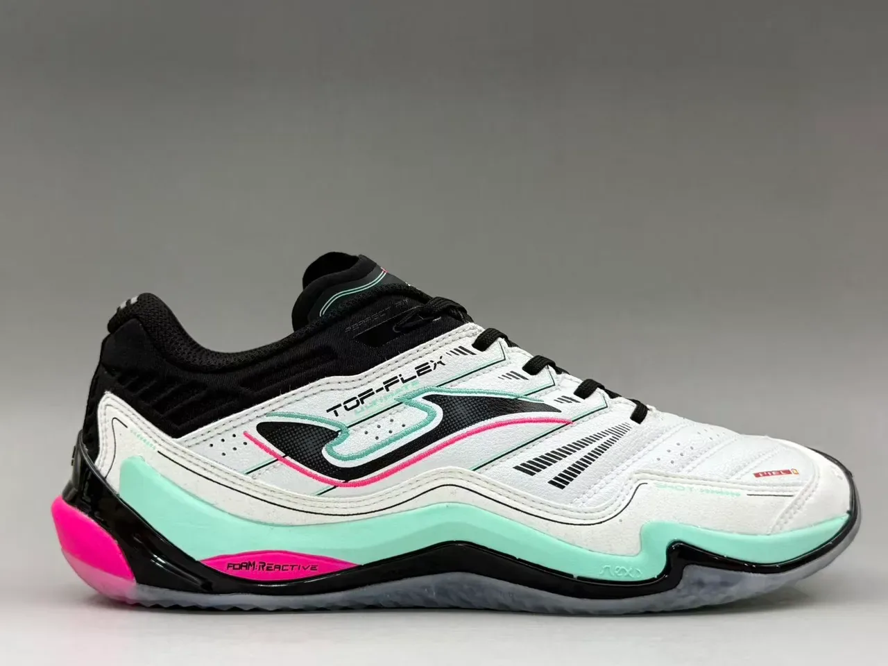 Joma TOP-FLEX White Black Mint Pink Lifestyle Sneakers 11