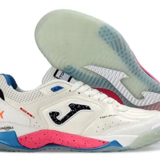 Joma Top-Flex White Pink Perforated Mesh Upper Lifestyle Sneakers