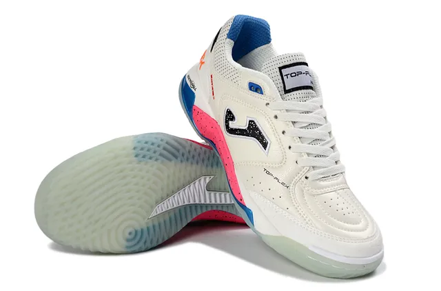 Joma Top-Flex White Pink Perforated Mesh Upper Lifestyle Sneakers 4