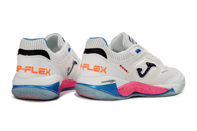 Joma Top-Flex White Pink Perforated Mesh Upper Lifestyle Sneakers 5