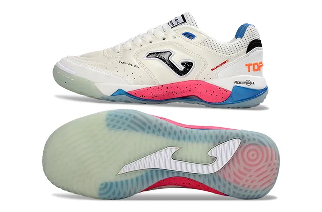 Joma Top-Flex White Pink Perforated Mesh Upper Lifestyle Sneakers 6