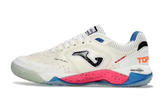Joma Top-Flex White Pink Perforated Mesh Upper Lifestyle Sneakers 7