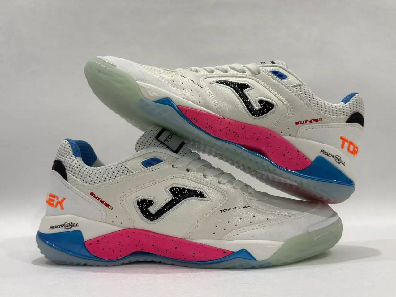 Joma Top-Flex White Pink Perforated Mesh Upper Lifestyle Sneakers 8