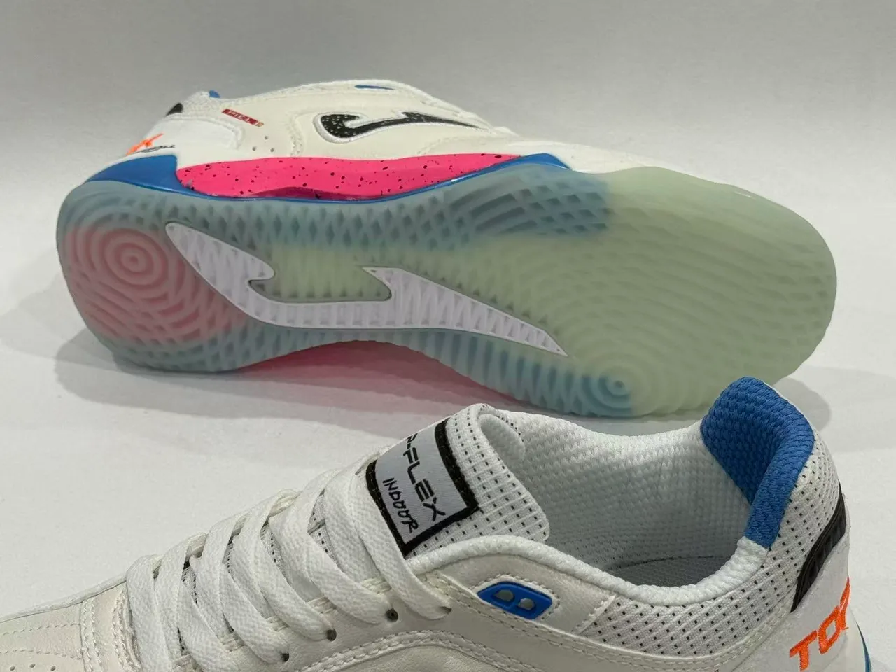 Joma Top-Flex White Pink Perforated Mesh Upper Lifestyle Sneakers 9