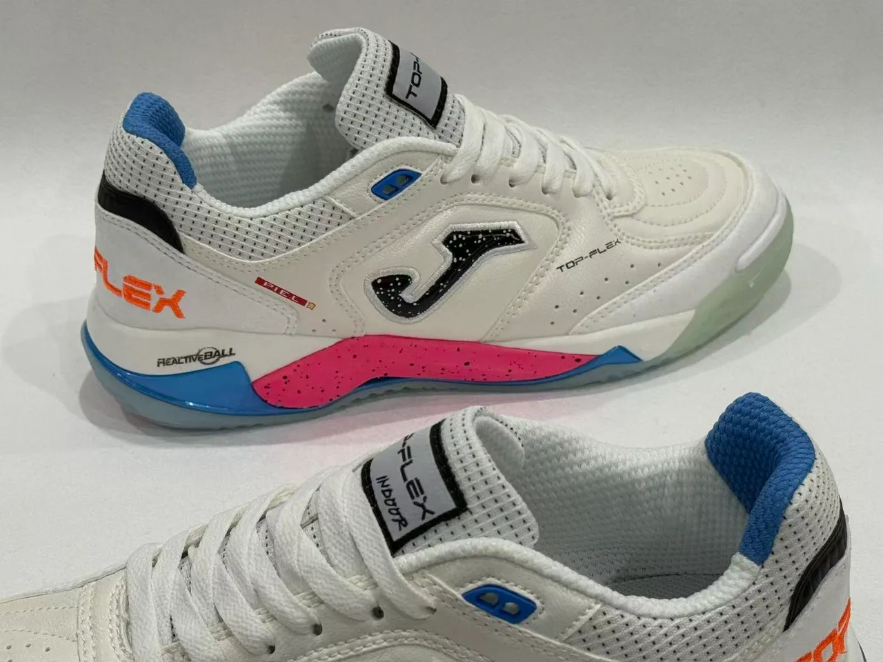 Joma Top-Flex White Pink Perforated Mesh Upper Lifestyle Sneakers 10