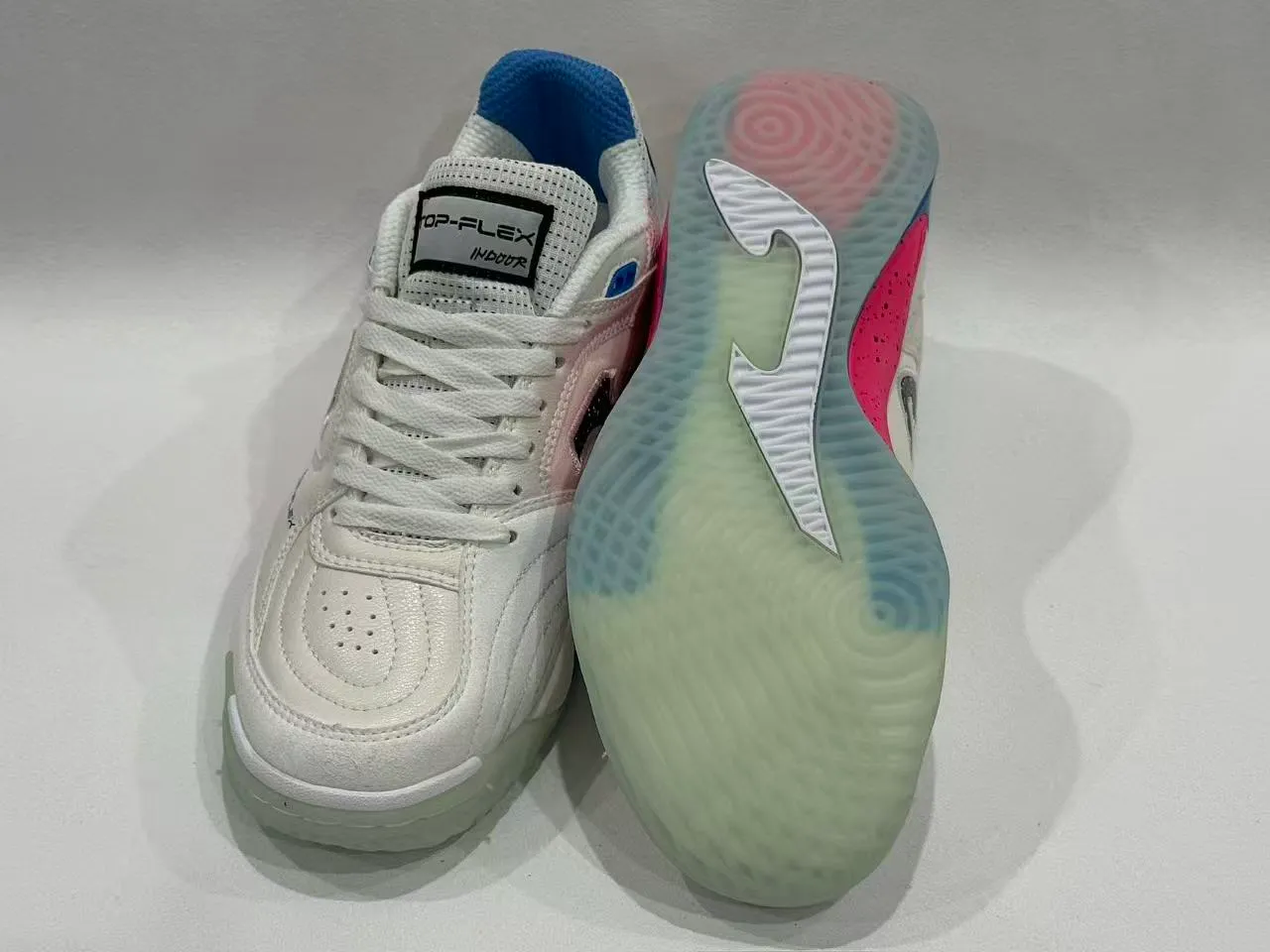 Joma Top-Flex White Pink Perforated Mesh Upper Lifestyle Sneakers 11