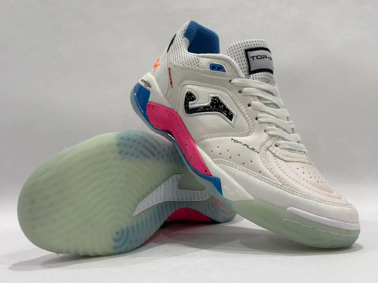 Joma Top-Flex White Pink Perforated Mesh Upper Lifestyle Sneakers 13