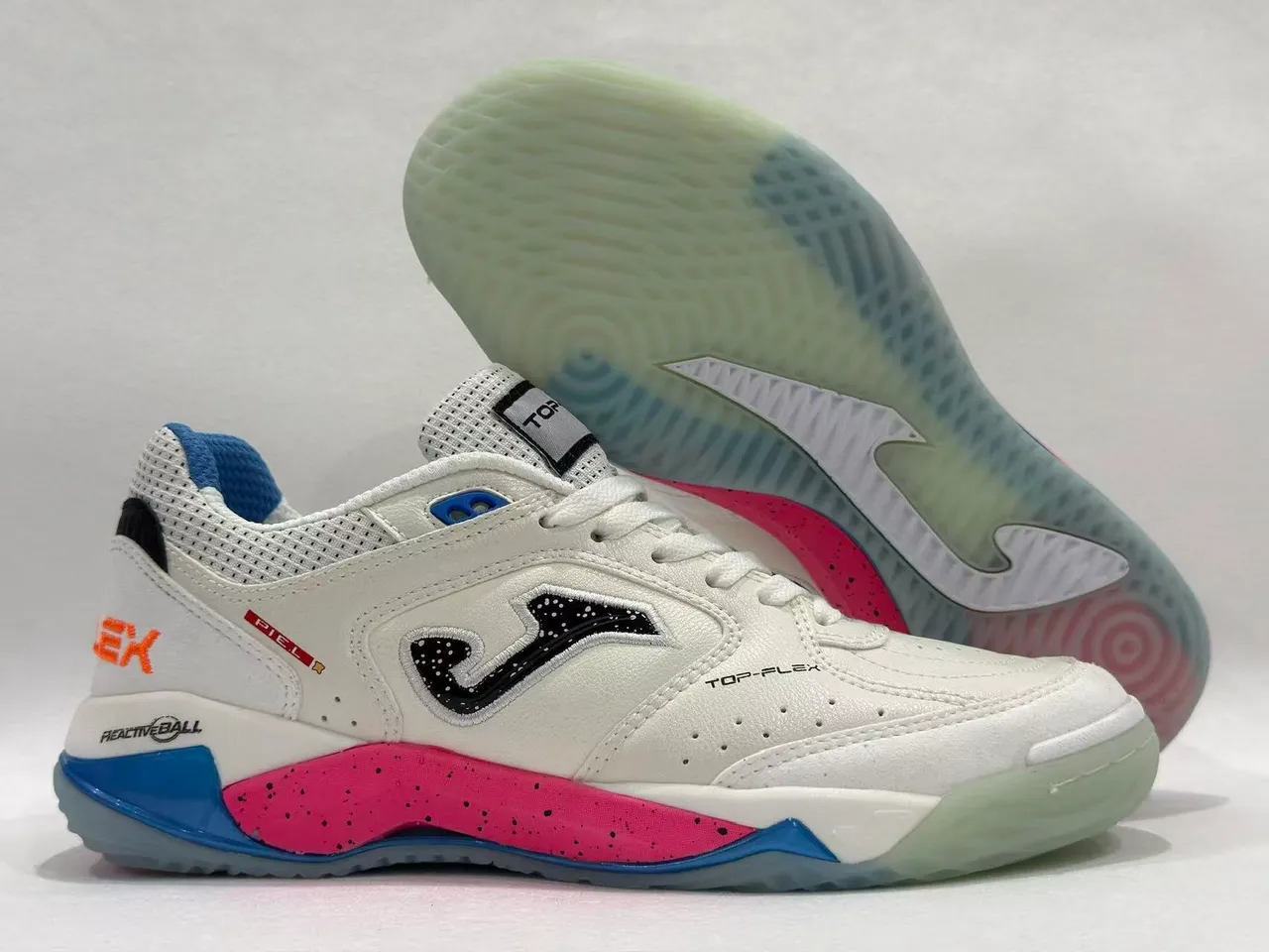 Joma Top-Flex White Pink Perforated Mesh Upper Lifestyle Sneakers 14