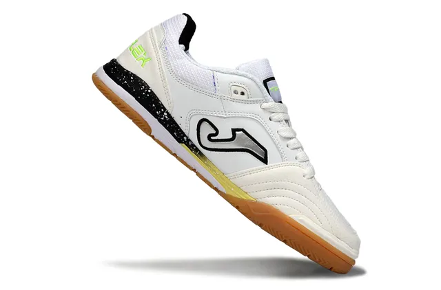 Joma Top-Plex White Black Neon Green Indoor Soccer Shoes 2