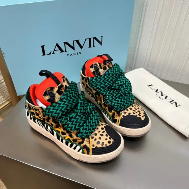 Lanvin Animal Print Zigzag Strap Platform Lifestyle Sneaker 9