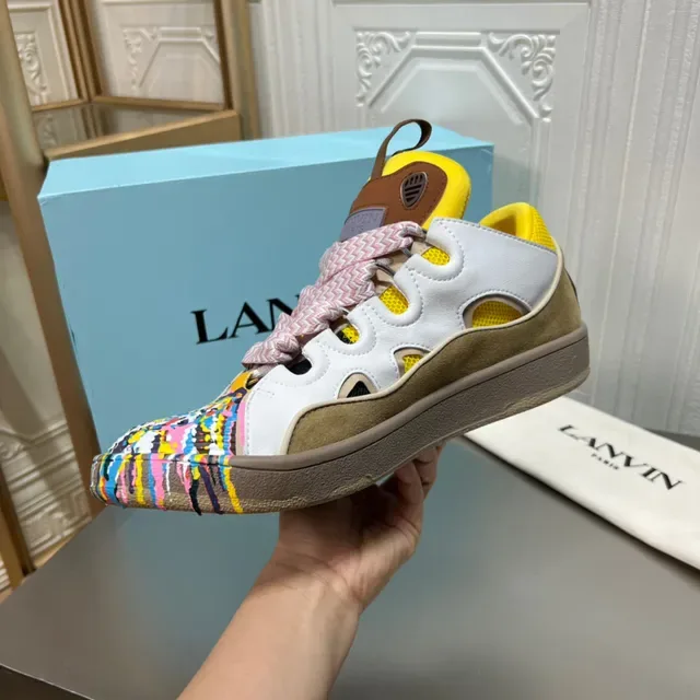 Lanvin Zapatilla Lifestyle con Salpicaduras de Pintura y Corte 3