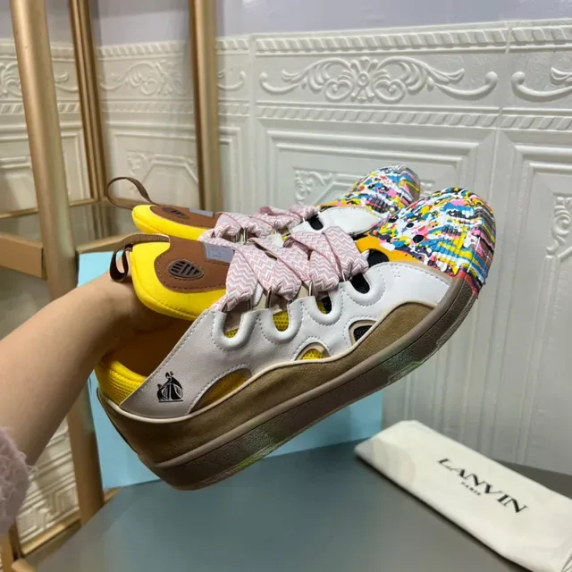 Lanvin Zapatilla Lifestyle con Salpicaduras de Pintura y Corte 6