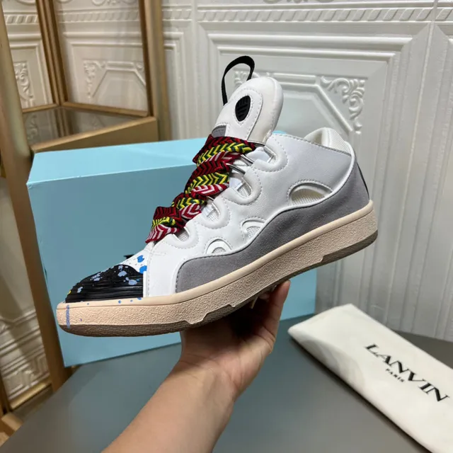 Lanvin Paint-Splatter Graphic Lifestyle Sneaker 4