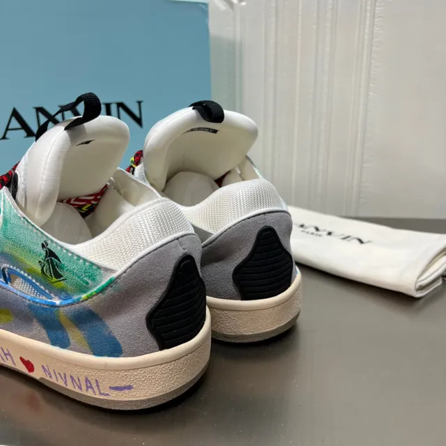 Lanvin Paint-Splatter Graphic Lifestyle Sneaker 6