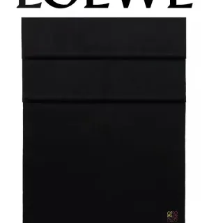 Loewe Anagram Logo bufanda de cachemira negra