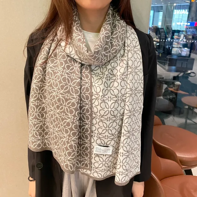 Loewe Anagram Motif Cashmere Scarf 2