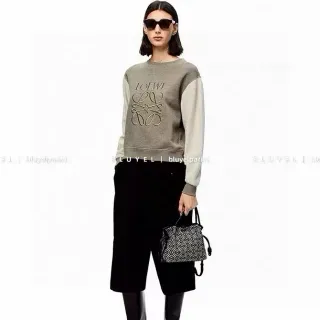 Loewe Black White Structured Monogrammed Bucket Bag