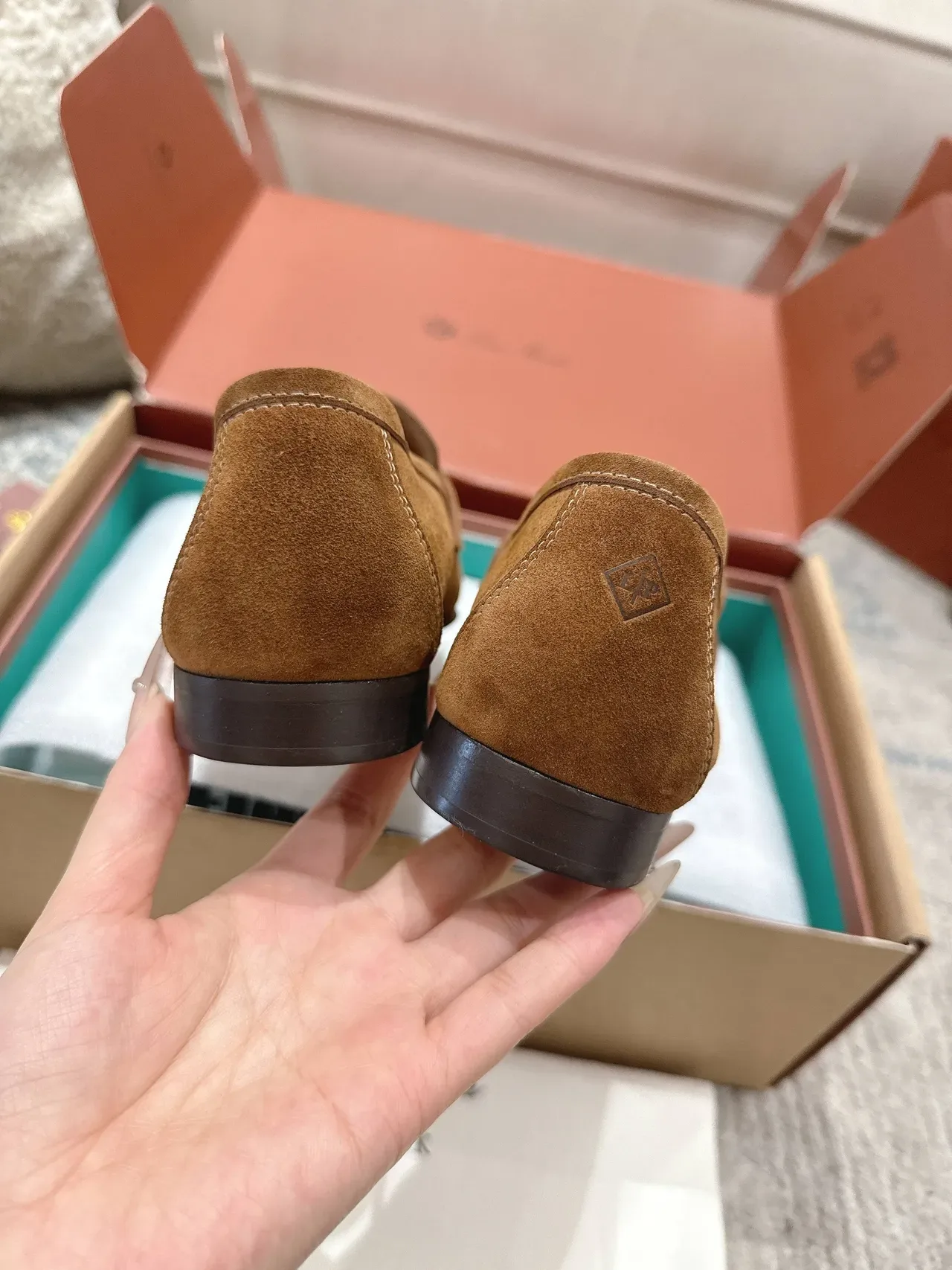 Loro Piana Brown Beige Suede Upper Tassel Hardware Loafer 2