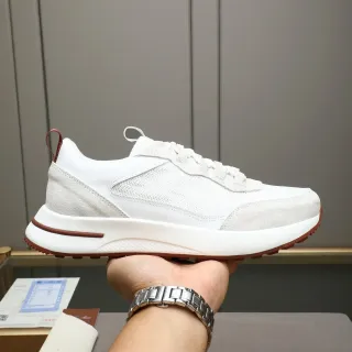 Loro Piana White and Beige Lifestyle Sneaker