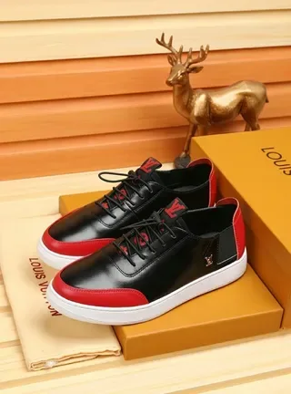 Louis Vuitton Black and Red Leather Lifestyle Sneaker 2