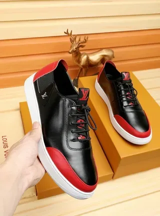 Louis Vuitton Black and Red Leather Lifestyle Sneaker 3