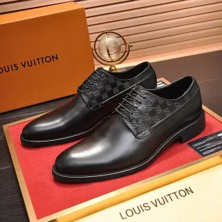 Louis Vuitton Black Damier Check Oxford Shoes