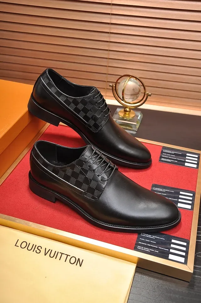 Louis Vuitton Zapatos Oxford Negro Damier Check 4