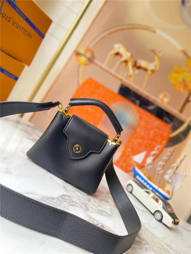 Louis Vuitton Black Gold Structured Top-Handle Pebbled Leather Handbag 6