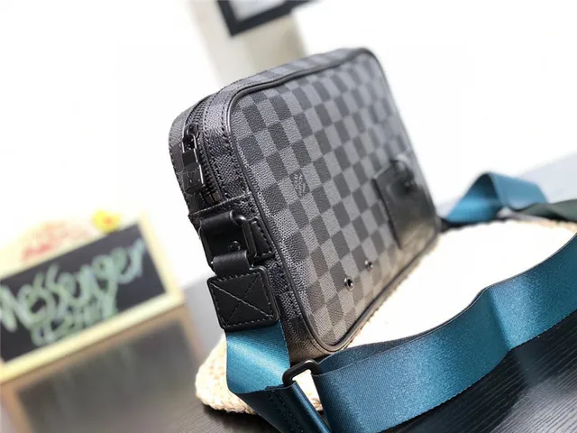 Louis Vuitton Black Gray Damier Graphite Monogram Canvas Rectangular Structured Silhouette Messenger Bag 6