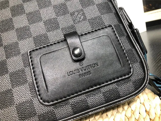 Louis Vuitton Black Gray Damier Graphite Monogram Canvas Rectangular Structured Silhouette Messenger Bag 7