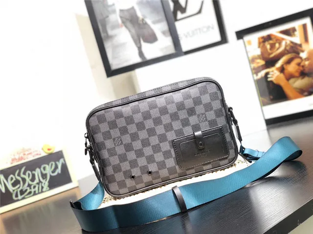 Louis Vuitton Black Gray Damier Graphite Monogram Canvas Rectangular Structured Silhouette Messenger Bag 8
